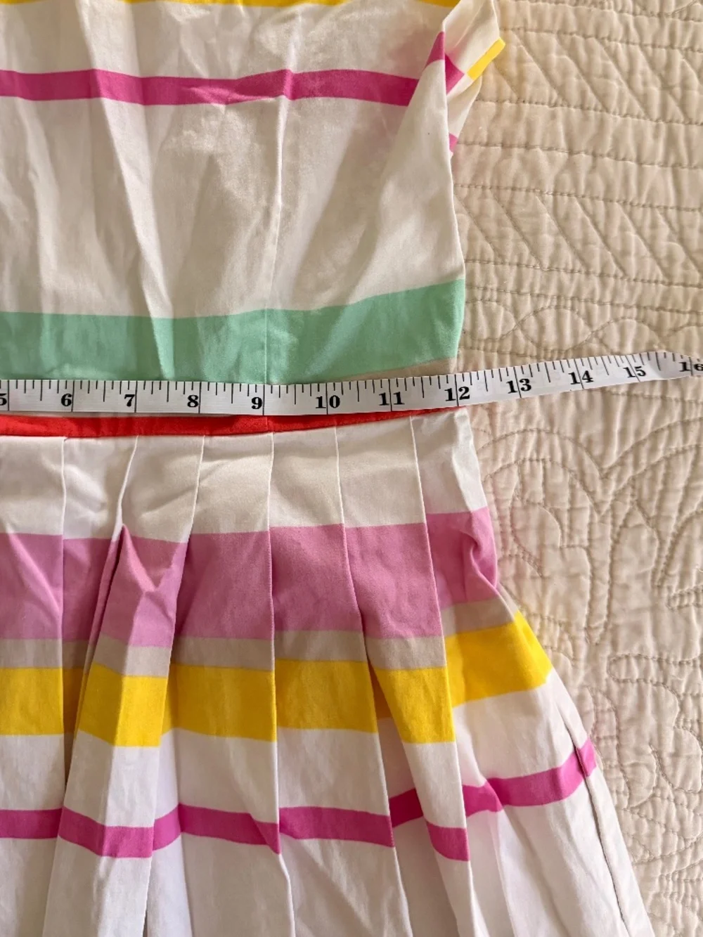Kate Spade Multi Cape Stripe Shirtdress, Pastel Cotton Dress size
